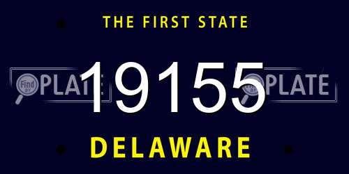 19155 Delaware License Plate