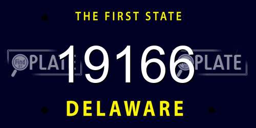 19166 Delaware License Plate