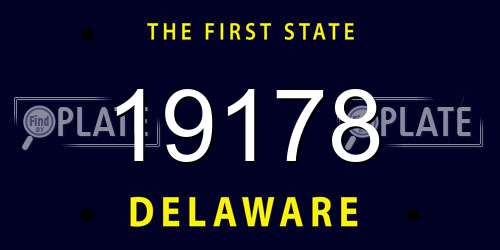 19178 Delaware License Plate