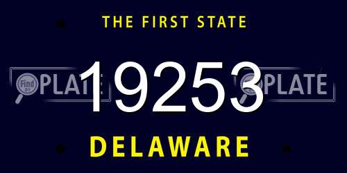19253 Delaware License Plate
