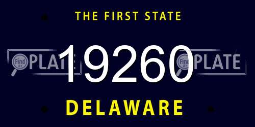 19260 Delaware License Plate