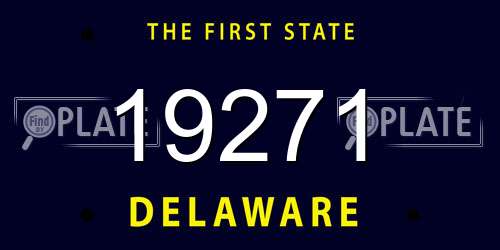 19271 Delaware License Plate