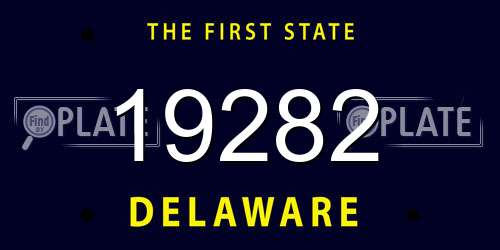 19282 Delaware License Plate
