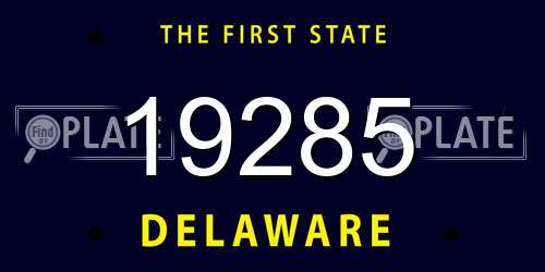 19285 Delaware License Plate