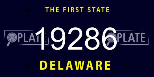 19286 Delaware License Plate
