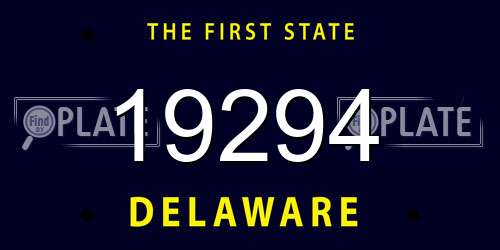 19294 Delaware License Plate