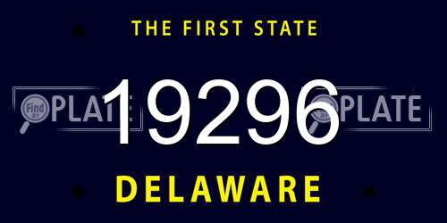 19296 Delaware License Plate