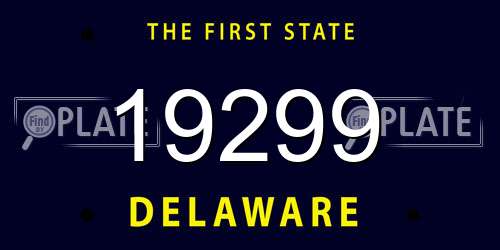 19299 Delaware License Plate
