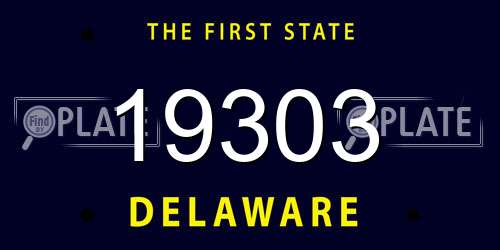 19303 Delaware License Plate