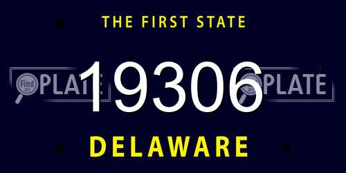 19306 Delaware License Plate