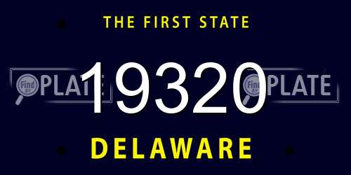 19320 Delaware License Plate