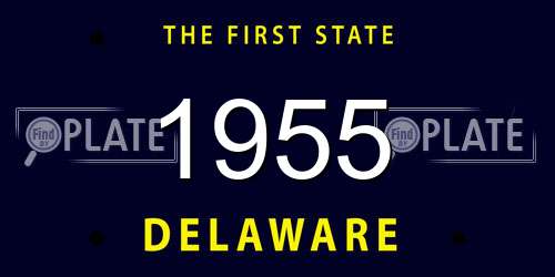 1955 Delaware License Plate