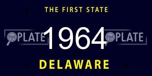 1964 Delaware License Plate