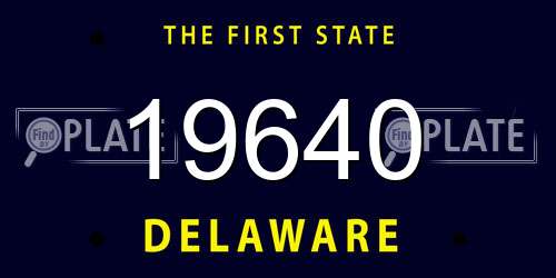 19640 Delaware License Plate