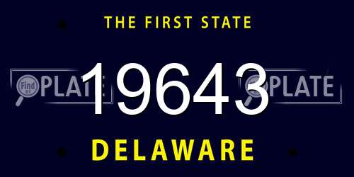 19643 Delaware License Plate