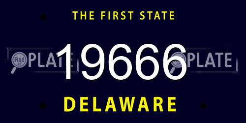 19666 Delaware License Plate