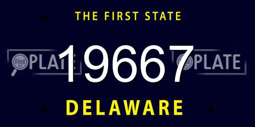 19667 Delaware License Plate