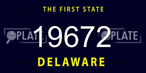 19672 Delaware License Plate