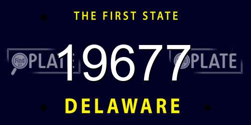 19677 Delaware License Plate