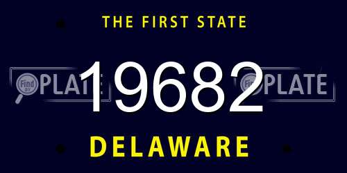 19682 Delaware License Plate