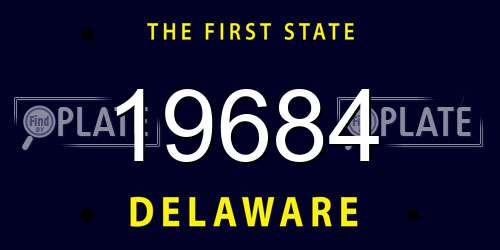 19684 Delaware License Plate