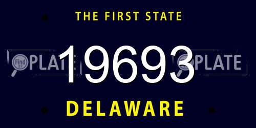 19693 Delaware License Plate