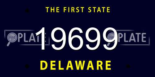 19699 Delaware License Plate