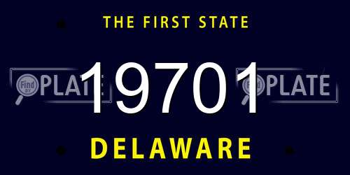 19701 Delaware License Plate