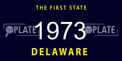 1973 Delaware License Plate
