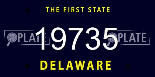 19735 Delaware License Plate