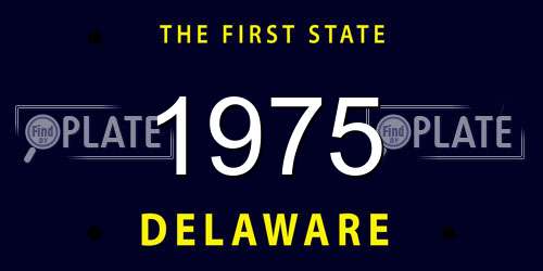 1975 Delaware License Plate