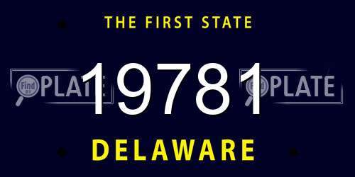 19781 Delaware License Plate