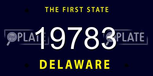 19783 Delaware License Plate