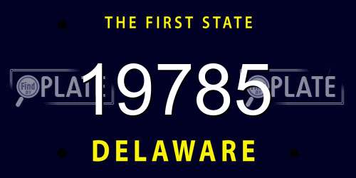 19785 Delaware License Plate