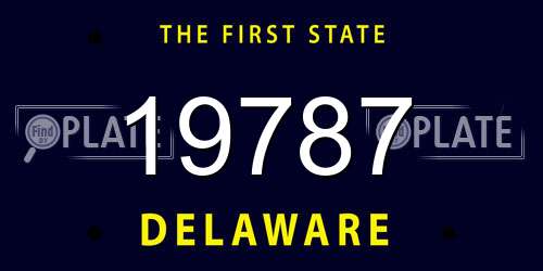 19787 Delaware License Plate