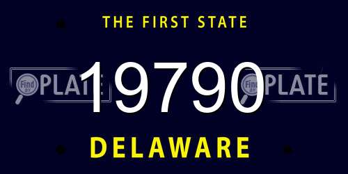 19790 Delaware License Plate