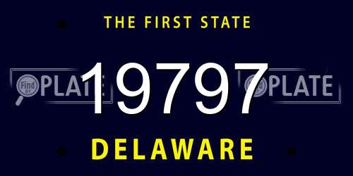 19797 Delaware License Plate