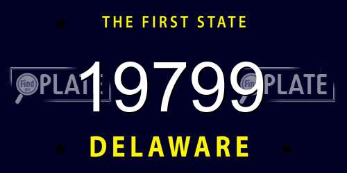 19799 Delaware License Plate