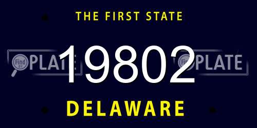 19802 Delaware License Plate