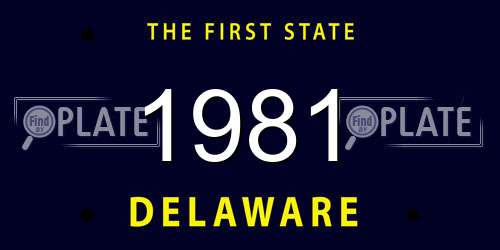1981 Delaware License Plate
