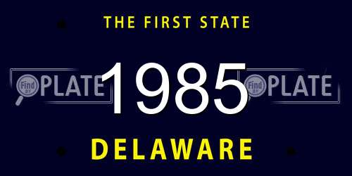 1985 Delaware License Plate