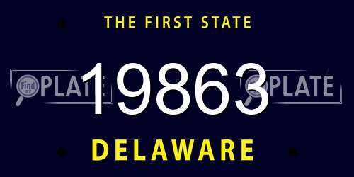 19863 Delaware License Plate