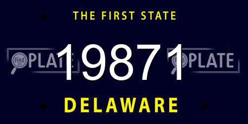 19871 Delaware License Plate