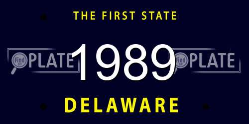 1989 Delaware License Plate
