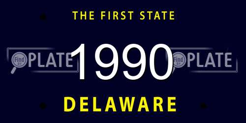 1990 Delaware License Plate