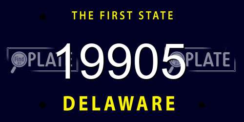 19905 Delaware License Plate