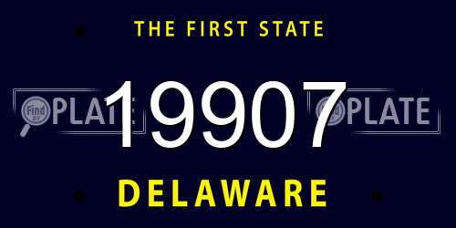 19907 Delaware License Plate