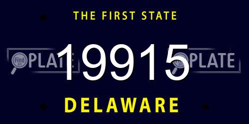 19915 Delaware License Plate