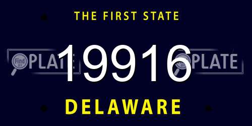 19916 Delaware License Plate