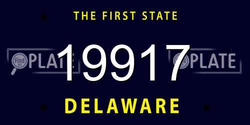 19917 Delaware License Plate